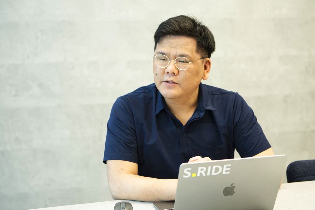 A S.RIDE team member during the interview